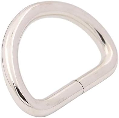 אבזם טבעת כסוף מתכת גנרית 1 טבעת לולאה בקוטר בקוטר לחבילת שומר רצועה של 20
