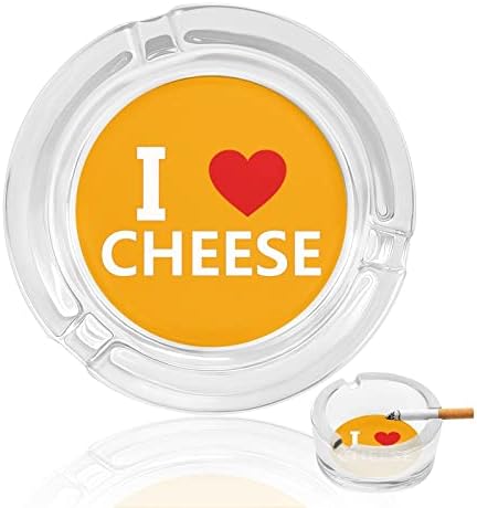 אני אוהבת מאפרות זכוכית גבינה לסיגריות זבל אטום לרוח פח מגשי אפר מפוארים מודפסים לשימוש במלון פטיו למשרד