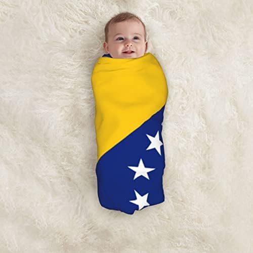 דגל של שמיכת תינוקות של ונצואלה מקבלת שמיכה לעטיפת כיסוי חוט -יילוד של תינוקות