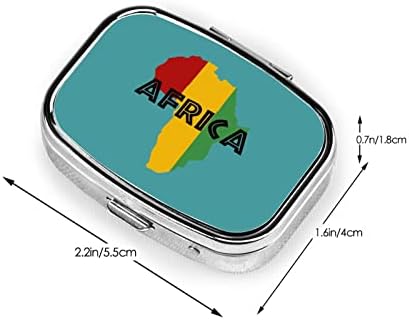 ראסטה אפריקה מפת כיכר מיני גלולת תיבת מתכת רפואה ארגונית נסיעות ידידותי נייד גלולת מקרה