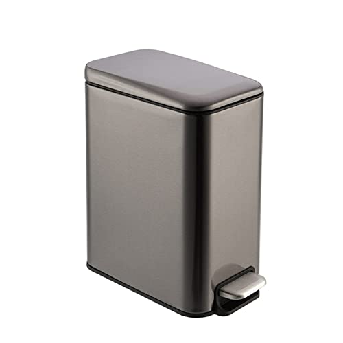 זבל XDASH CAN 5L דוושת נירוסטה פח אשפה מלבני מטבח פח אשפה אטום לחדר אמבטיה אטום למים סולם משרדים