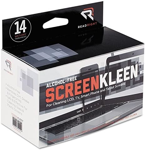 קרא מימין RR1291 Screenkleen מבד מגבונים ללא אלכוהול 5 x 5 14/קופסה