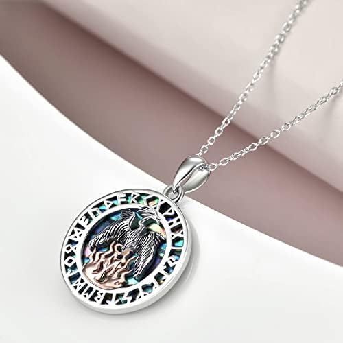 שרשרת הפניקס של יאפיני תכשיטים ויקינגיים לנשים מתנות תליון של נירוונה מחדש של נירוונה 925 כסף סטרלינג
