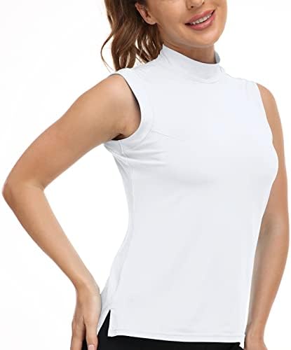 חולצת פולו של נשים גולף נשים ללא שרוולים בכושר יבש בכושר מדומה טניס יוגה יוגה חולצות טקס לחות קלה