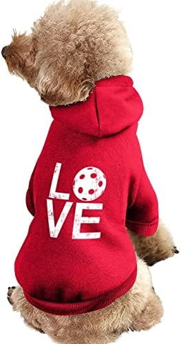 אני אוהב קפוצ'ונים של כלבי חמוצים סווטשירט עם סווטשירט עם חליפת חיות מחמד עם מעיל עם כובע