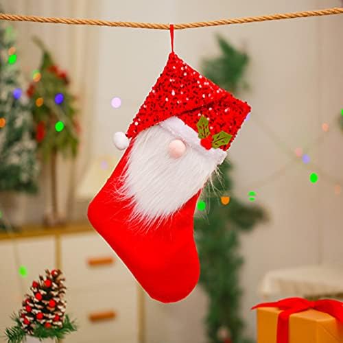גרביים ממולאים גרביים לחג המולד אח אח תלייה גרביים מקסימים גרביים שקית ממתקים קישוט תלייה לחג