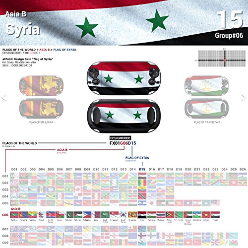 סוני פלייסטיישן ויטה עיצוב עור דגל של סוריה מדבקות מדבקת עבור פלייסטיישן ויטה