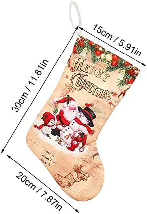 גרבי חג המולד המותאמים אישית של Todozo כולל ילדים של סנטה שלג עם טכניקות רקמה למסיבות חג מולד לחג משפחות