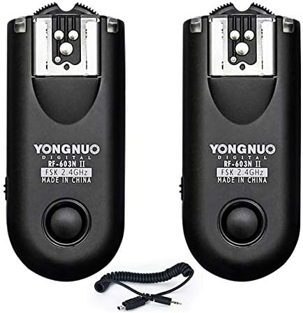 שחרור תריס אלחוטי של Yongnuo & Flash Trigger RF-603II N3 עבור Nikon DSLR D90 D600 D7100 D7000 D5100