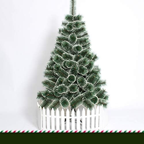 Cywyq 5.9 ft עץ חג המולד מלאכותי יוקרתי, עץ חג המולד של שלג נוהר לא נוהר עצים מעוטר