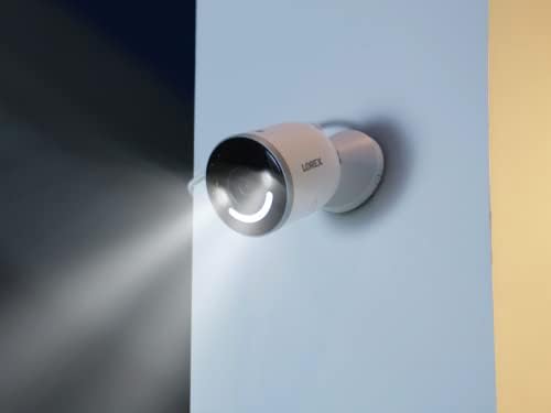 זרקור לורקס 4 קראט אינטרנט אלחוטי פנימי / חיצוני 6 מצלמת אבטחה טכנולוגית - עם תאורת אבטחה חכמה לבית,