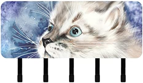 סינסטור חתול מפתח מחזיק עבור קיר מפתח קולב עם 5 מפתח ווי מפתח מתלה ארגונית מפתח ודואר מחזיק עבור קיר
