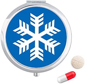 כחול פתית שלג חורף ספורט מתאר גלולת מקרה כיס רפואת אחסון תיבת מיכל מתקן