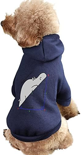 קפוצ'ונים של כלב היפו מתמטיקה מעיל חליפת חיות מחמד עם סווטשירט עם סווטשירט עם כובע