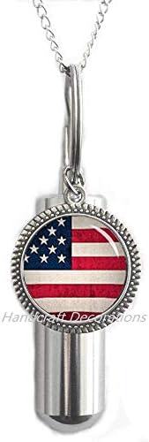 שיטת יד דגלי דגל אמריקאים שרשרת כד הדגל האמריקאית תכשיטים דגל ארצות הברית, מתנת פטריוט אמריקאית, כד דגל הצבא