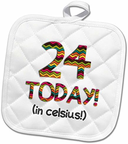 3D רוז 24 היום. ביום הולדת 75 של צלזיוס-פוני. 24C הוא 75 במחזיק סיר פרנהייט, 8 x 8