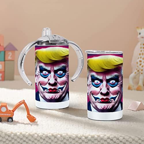 דונלד טראמפ ליצן כוס קש - מצחיק אמנות תינוק כוס קש - ג ' וקר כוס קש