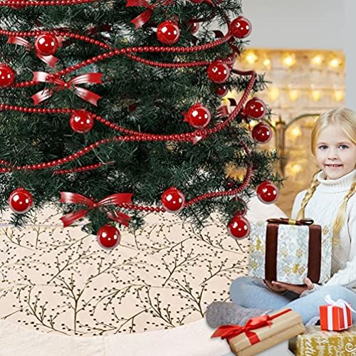 חצאית עץ קטיפה של Bestoyard עץ חג המולד סינר חצאית דקורטיבית חג המולד חצאית קישוט עץ
