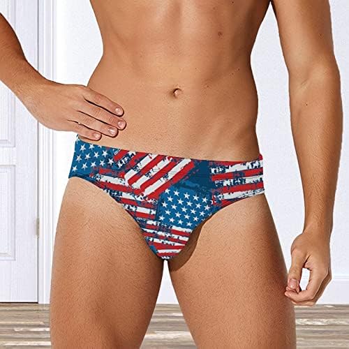 BMISEGM קיץ מכנסיים קצרים לגברים מזדמנים יום עצמאות הדפסת חוף הים חוף חופשה שחייה הדפס תחרה מעלה דגל