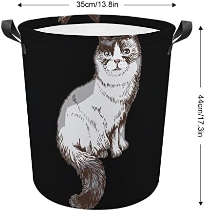 חתול סל כביסה מתקפל סל כביסה כביסה סל בגדי אחסון תיק