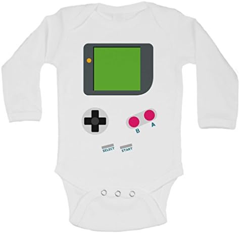 בגד גוף של תינוק חמוד וינטג 'Gameboy חולצות מצחיקות בגדים - תמלוגים קטנים 18-24 חודשים, לבן