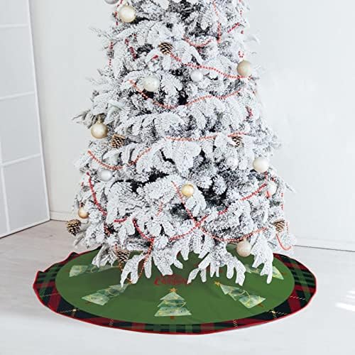 חצאית עץ חג המולד משובצת חג המולד גנום 30 x30 חג המולד קישוט