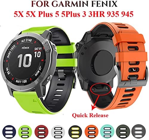 רצועת Watchband מהירה של Vevel Silicone מהיר עבור Garmin Fenix ​​7 7x 5x 5x Plus 3 3HR Watch Stherfit Strap Strap
