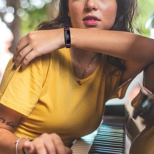 רצועת שרף שרף AISPORTS תואמת את Fitbit Inspire 3 להקות לנשים, שרף קריסטל קל משקל ספורט צמיד מתכת אבזם אבזם צמיד