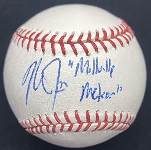 Mike Trout Millville Meteor חתום חתימת טירון בייסבול MLB Holo - כדורי חתימה