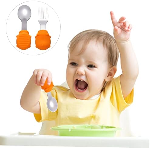 1 סט פעוט כלי שולחן כלי כסף מזלג תינוק ילדים עבור נירוסטה כלי כלי האכלת ילדים יפה סכום ידית