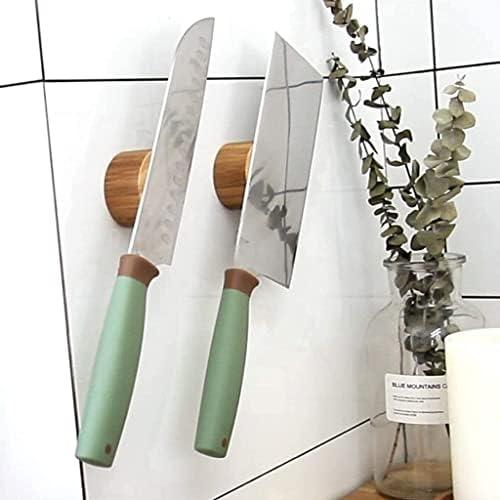 בפועל סכין בלוק עגול מגנטי סכין מחזיק/קיר תשמיש אחסון מתלה עץ סכין בלוק קיר רכוב מטבח אביזרי סכין מחזיק יפה סכין
