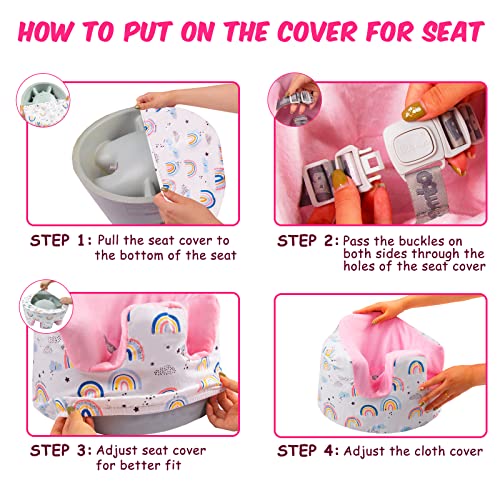 מושב כיסוי תואם עם במבו מושב, קיץ קירור לנשימה מושב כיסוי עם נייד יד חגורת עבור תינוק ילד ילדה