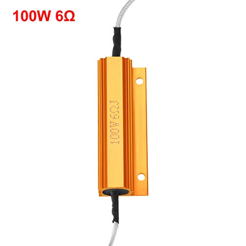 uxcell aluminum assentor instry חוט נוסף 100W 6 אוהם צהוב צהוב לממיר החלפת LED 100W 6RJ
