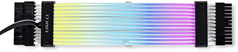 Lian Li Strimer Plus v2 24 PIN-כבל הרחבת כוח RGB הניתן להערכת RGB ו- PW8-V2 הניתן להתייחסות ל- RGB Strimer בתוספת