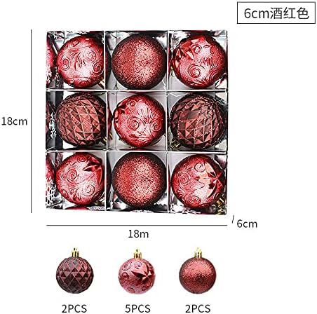 קישוט כדורי חג המולד - 18 סמ 6 סמ של צורות שונות חג המולד דקורטיביים דקורטיביים ניתנים לשימוש חוזר, כוכב