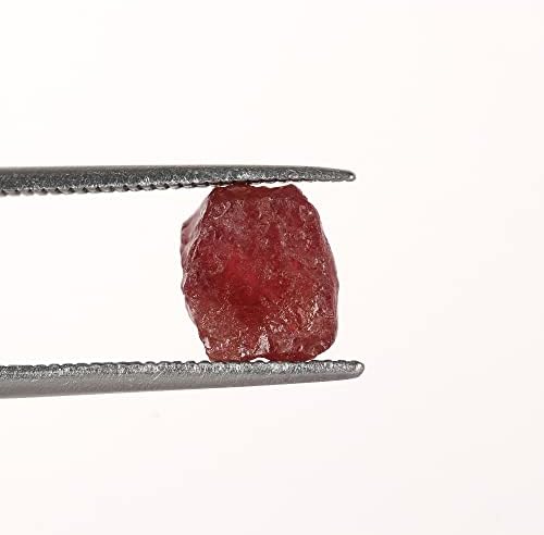 Gemhub 3.90 סמק גבישים מחוספסים אבן גרנט אדומה גולמית, מה שהופך עטיפה תיל, מתנות סלע ריפוי