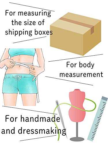 מדד קלטת HAOA למדידת גוף, 79 אינץ '/2 מירים נשלף קלטת מדידה לתפירה של בד גוף, מדידות צדדיות כפולות