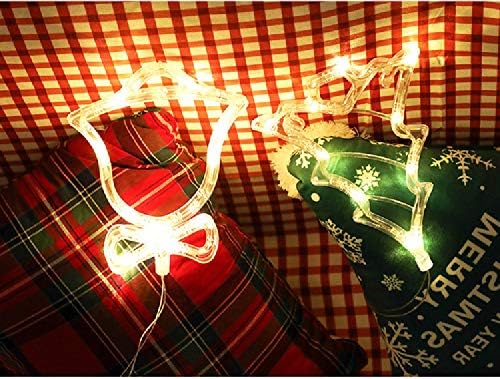 LED ELK STAR BELLS עץ חג המולד חוט אור חלון אור תלויה קישוט כוכב פיות אור סוללה מופעלת מנורה לפסטיבל