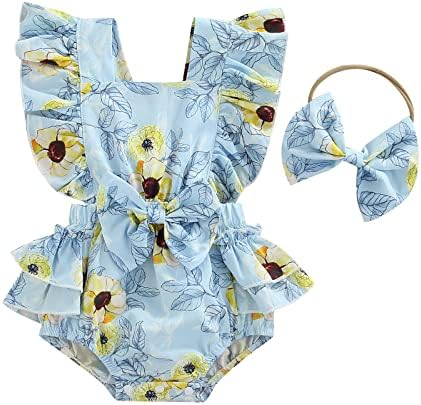 תינוקות מרקווד תינוקות תינוקות פרחוניות רומפר גוף גוף גוף ללא שרוולים בגדי תלבושת קיץ