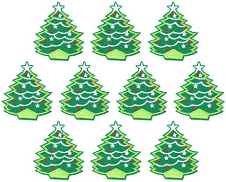 Soimiss 20 pcs תיקון מחדש נושאים דקורטיביים אביזרים נושאים חג המולד טלאי עץ טלאים דקור קישוטי לבוש בגדי בד על אפליקציה