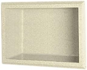 Swanstone AS01075.010 מדף מקלחת יחיד של משטח מוצק, 4.125 L x 7.5 H x 10.75 H, לבן