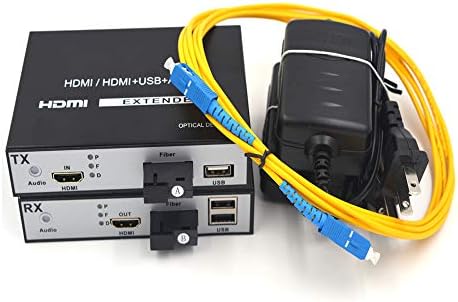 Guantai hdmi מרחיב -1080p HD HDMI Video אות שמע על מקלט משדר סיבים אופטי עם KVM, יציאת סיבים של SC, מרחק עבודה