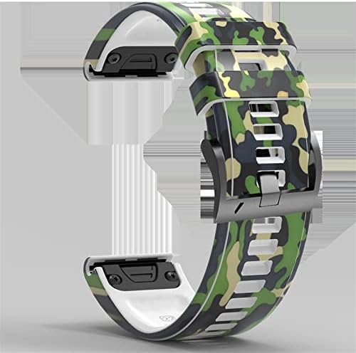 רצועת שעון חכמה 26 ממ 26 ממ עבור Garmin Fenix ​​7 7x 5 6 5x 6x Pro Epix 3HR הדפסת סיליקון Smartwatch Band Band