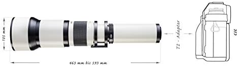 Walimex Pro 650-1300mm 1: 8-16 DSLR טלפוטו עדשה לעדשת Nikon Z כידון לבן