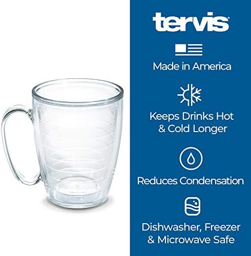 Tervis גמדי חג המולד דפוס חופשה תוצרת ארהב כוס כוס מבודדת כפולה מקומה שומר על שתייה קרה וחמה,