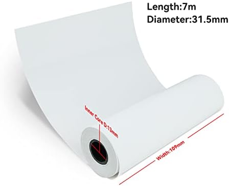 NYEAR A6 נייר תרמי 6 גלילים למדפסת ניידת, בהירים עבים ויבשים יותר והגופן ברור יותר כדי להפוך