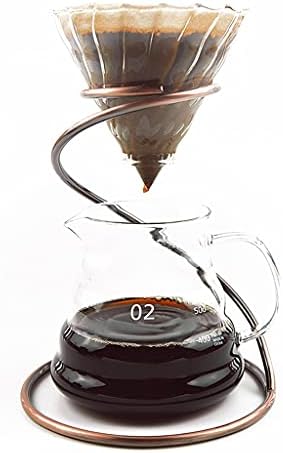 ברונזה קפה מסנן כוס מחזיק סט שילוב מתכת יד אגרוף מחזיק טפטוף-סוג מדף ענן שיתוף סיר מסנן נייר