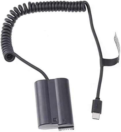Focusfoto USB-C Type-C לפענוח מלא מפוצץ EN-EL15 מתאם כוח סוללה דמה כבל קפיץ NIKON D500 D600 D610 D750