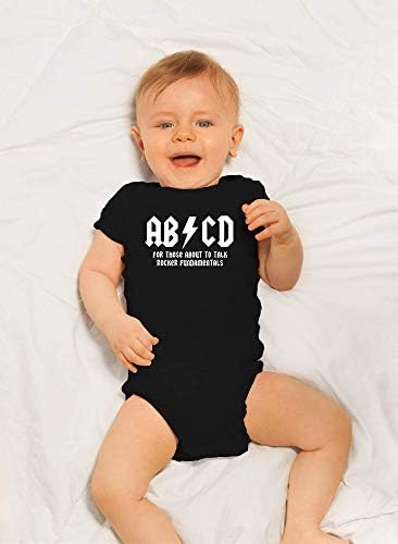 CBTWEAR ABCD - AC Musicטי פעוט DC רוקנרול מצחיק רומפר חמוד תינוקות חמוד