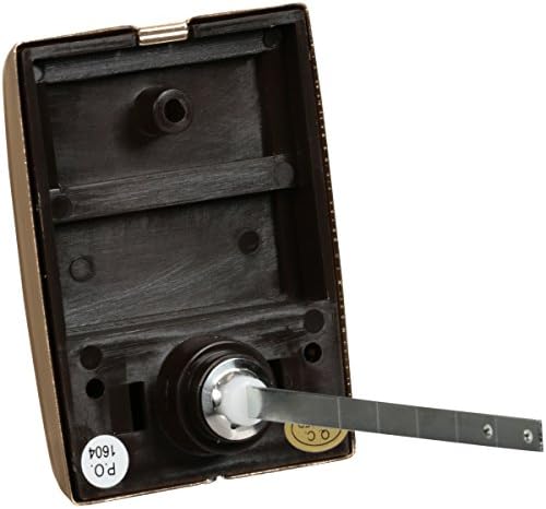 חומרת ניוהאוס 2 וולט אלחוטי פעמון דלת מכני דו-תו, כפתור פעמון וצופה, גימור לבן / פליז
